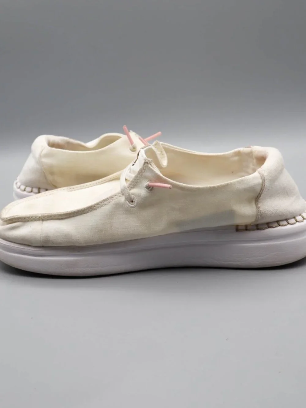 Hey Dude Wendy Rise Spark White US Women's W7 EU 38 Casual Slip On Shoes Coastal